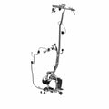 Black metal motorcycle chassis harness with attached wiring and connectors for 2017 Indian models.