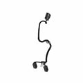 Black molded plastic and rubber console wiring harness with three connector plugs designed for Indian motorcycles.