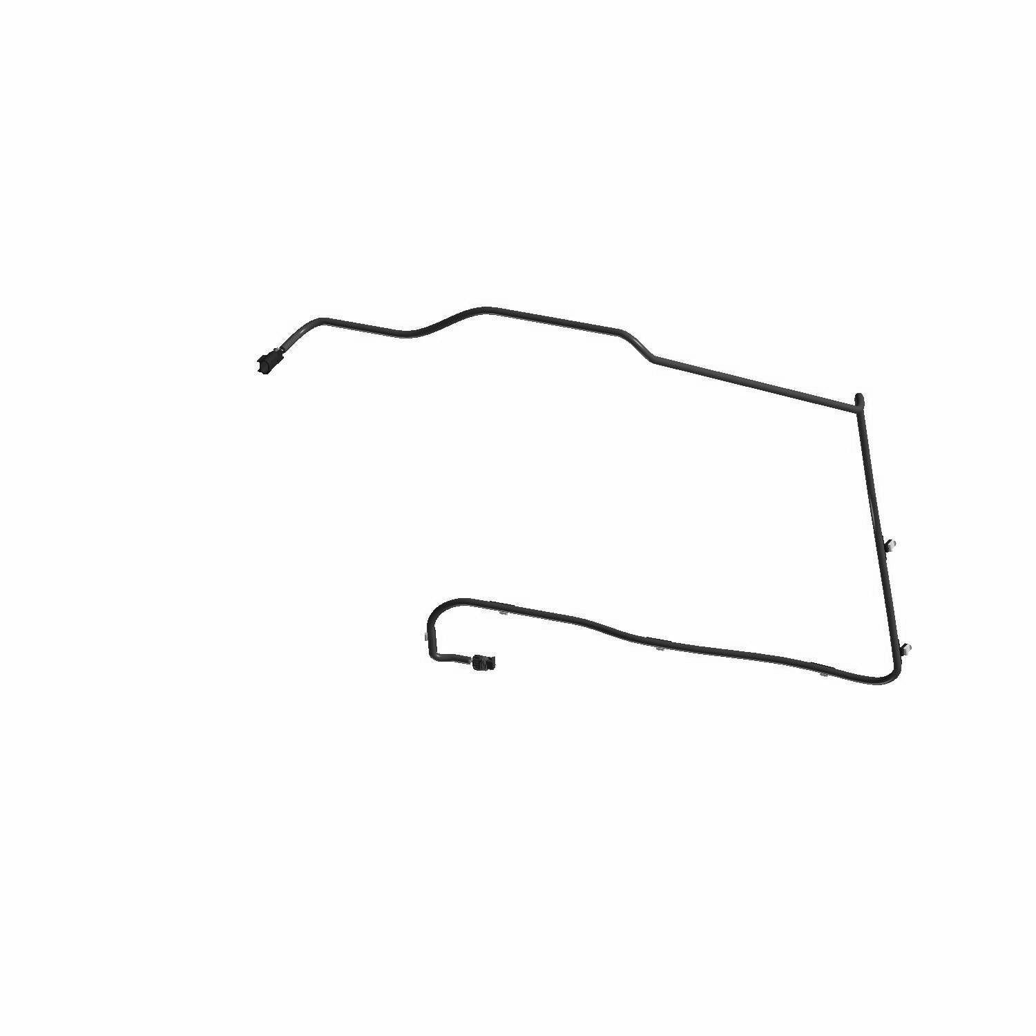 Black metal overhead light wire harness with angular bends and mounting points designed for Polaris UTV models.