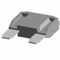 Gray rectangular 80 amp automotive fuse with two flat metal prongs and a slightly raised center section.