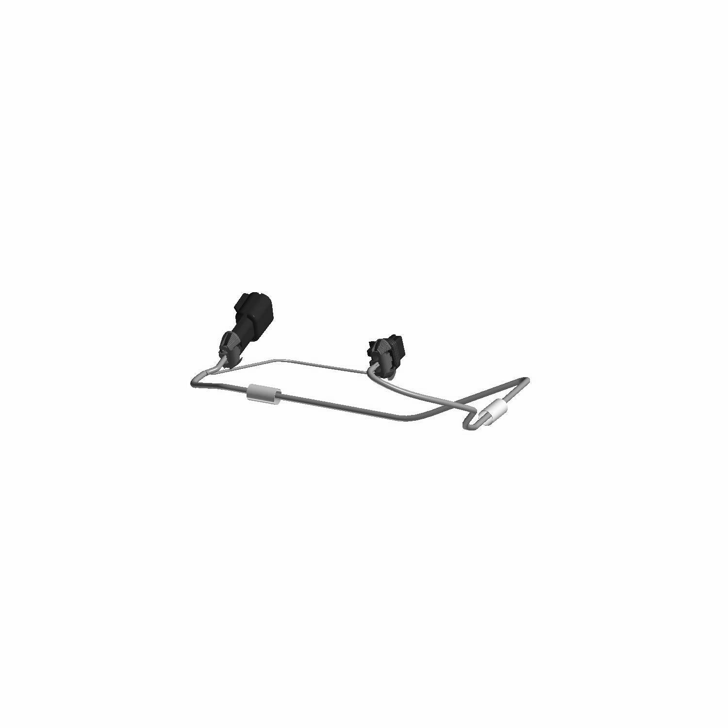 The Horn Wire Harness Intl by Polaris is a metal sensor wire with two black plastic connectors, designed as an OEM part for Indian motorcycle models, shown against a plain white background.