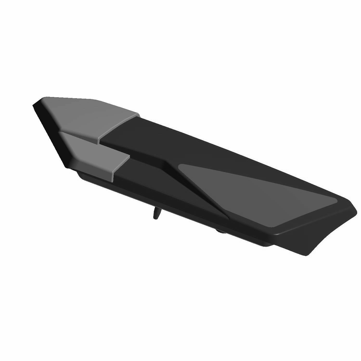 Black angular tail light with integrated stop and turn signals for Polaris UTVs.