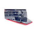 Red and clear plastic left taillight for Polaris Ranger with integrated connector and mounting points.