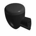 Black LED motorcycle turn signal with rounded lens and integrated mounting base.