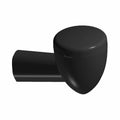 Black rear right turn signal for motorcycle with smooth, rounded housing and short mounting arm.