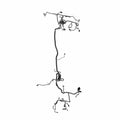 Black wiring harness with multiple connectors and clips designed for Polaris Ranger EPS Crew UTV models.