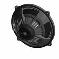 Black circular off-road vehicle fan with protective housing and mounting points.