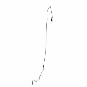 A black Am/Fm Antenna Harness by Polaris with a long, thin cable and 3.5mm audio jack connector, echoing the precision of OEM Indian Polaris accessories, shown against a white background.