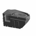 Black angular rear coaxial speaker enclosure with integrated round speaker grille for Polaris UTVs.