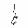 Black molded plastic speedometer harness with integrated connectors and flexible wiring for motorcycles.