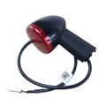 A Polaris Turn Signal, Rear Right Black for Indian motorcycles features a black cable with a white connector and a visible QR code label, shown on a white background.