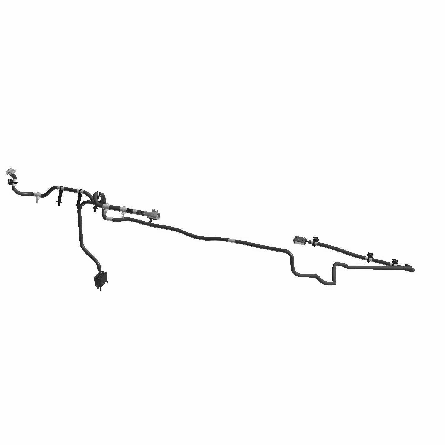 Black wiring harness with multiple connectors and clips designed for Polaris Ranger 570 UTVs.