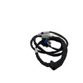 Black rear lighting harness with wrapped wiring and multiple connectors for Polaris motorcycles.