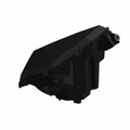 Black angular LED headlight housing for Polaris UTV, right side, matte finish plastic.