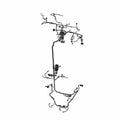 Black automotive chassis wiring harness with multiple connectors and plugs for Polaris Ranger EV models.