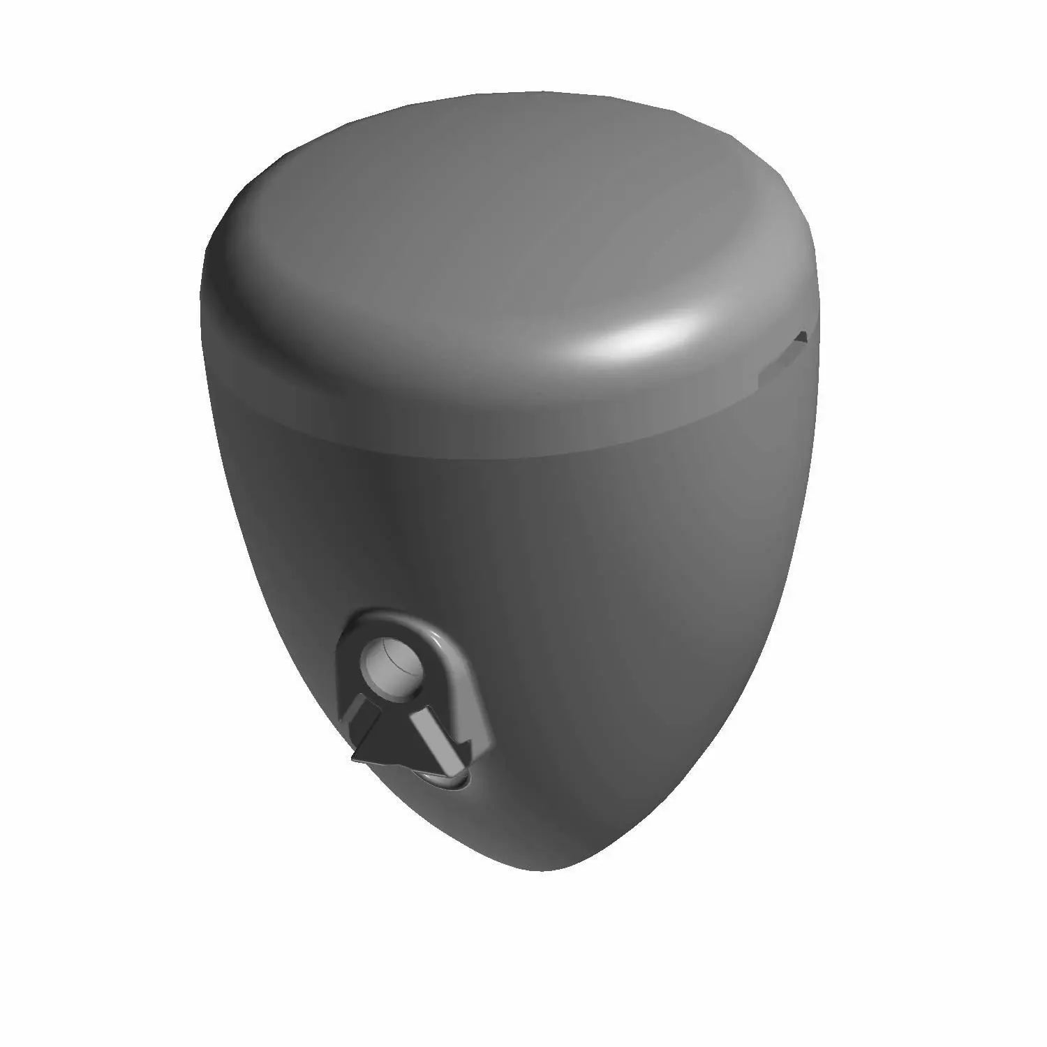 Black, rounded LED turn signal light with smooth finish and integrated mounting bracket.