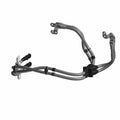 Black and gray dual HVAC battery cable with metal connectors and mounting brackets for Polaris vehicles.