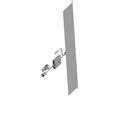 Black AM/FM antenna with mounting bracket and coiled cable for Polaris UTVs.