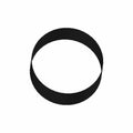 Black circular chassis harness band with smooth surface, designed for offroad vehicle wiring management.