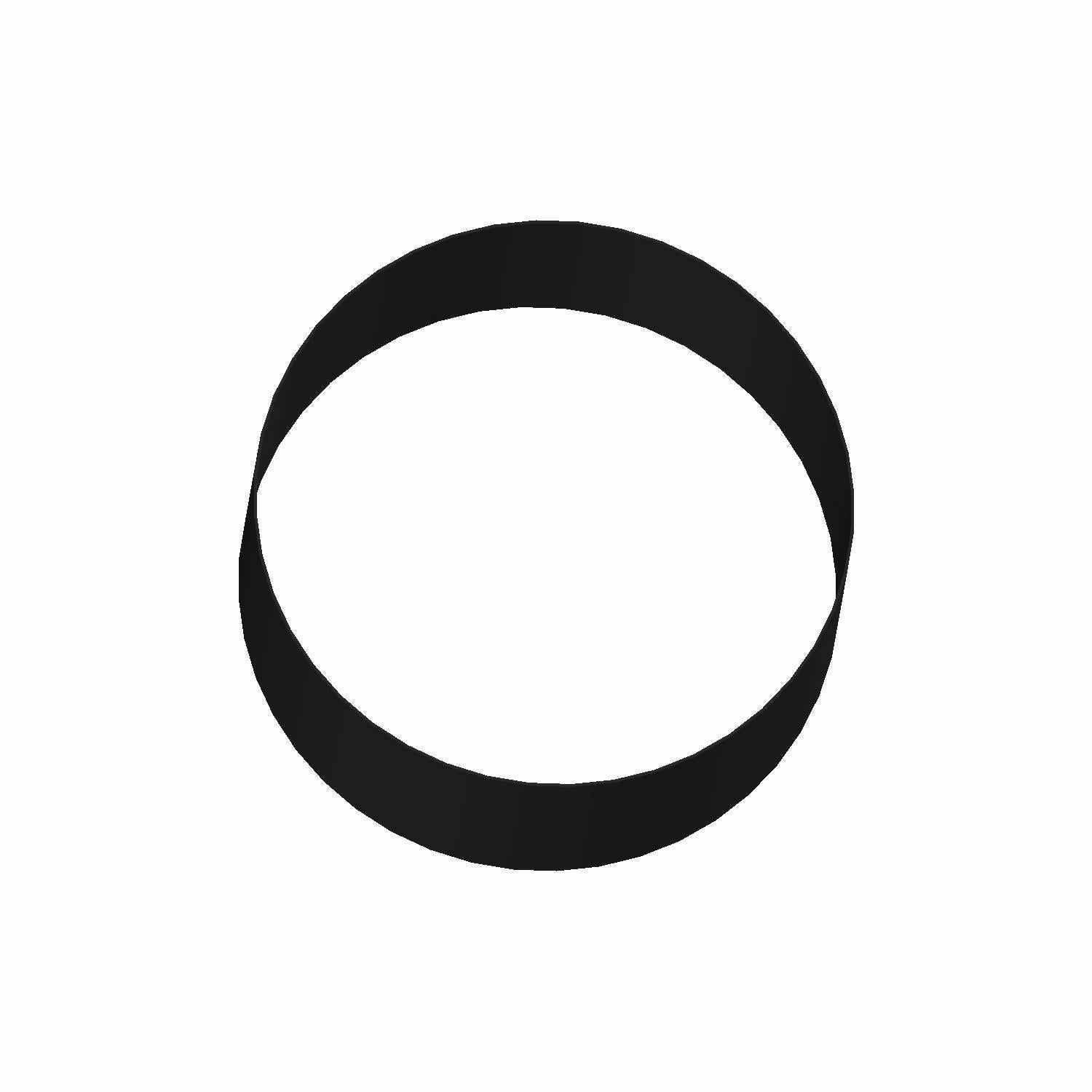 Black circular rubber grommet or sealing ring with a smooth surface and uniform thickness.