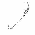 Black metal rear door harness with connectors and secure mounting points for Polaris UTV models.