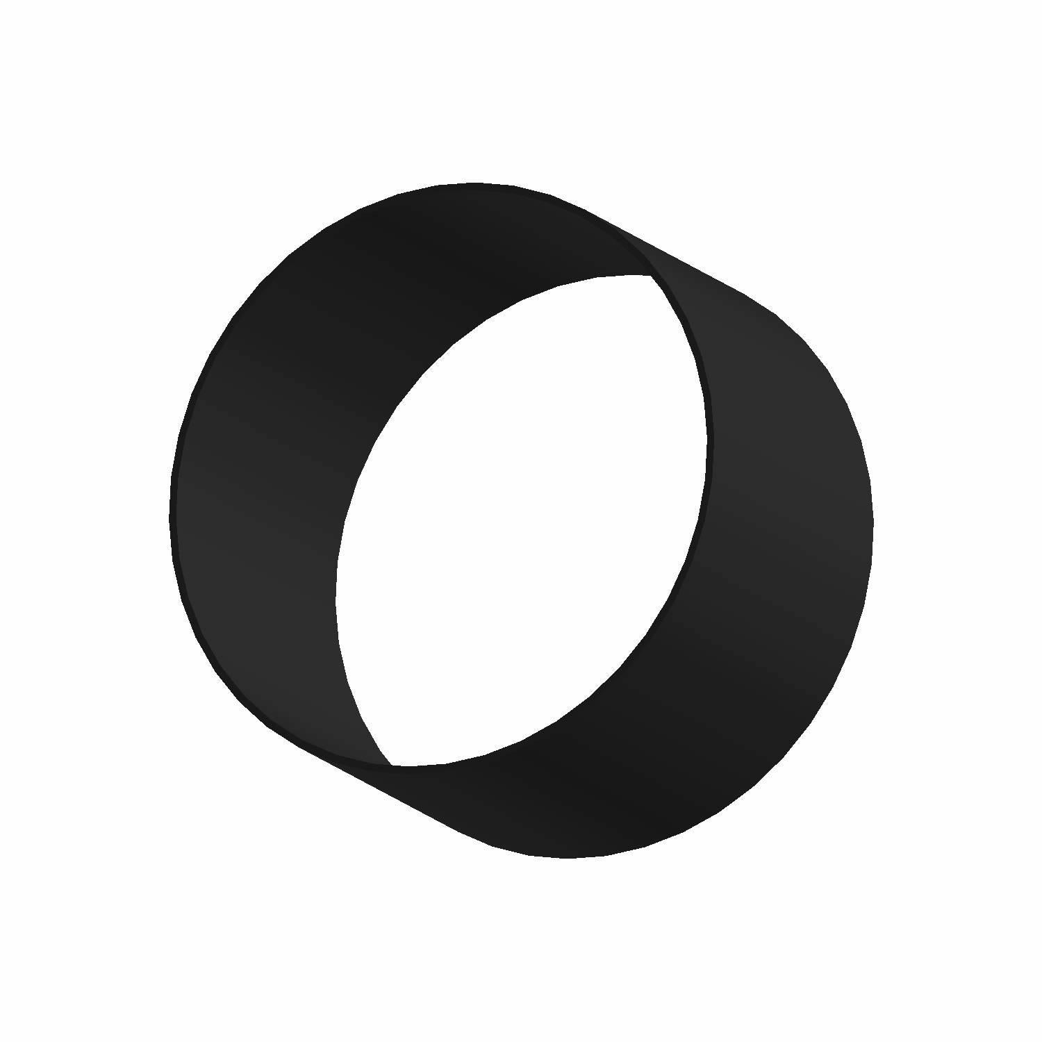 Black circular rubber gasket or harness seal ring with smooth surface and uniform thickness.