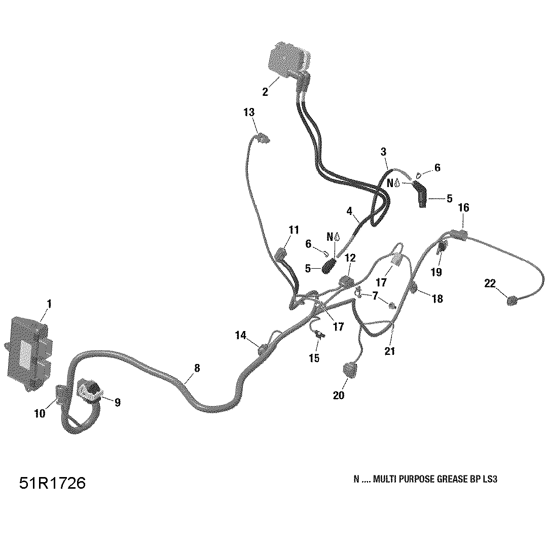 An Image of a Genuine Can-Am Parts Schematic Diagram showing the schematic - ENGINE HARNESS AND ELECTRONIC MODULE - HD8