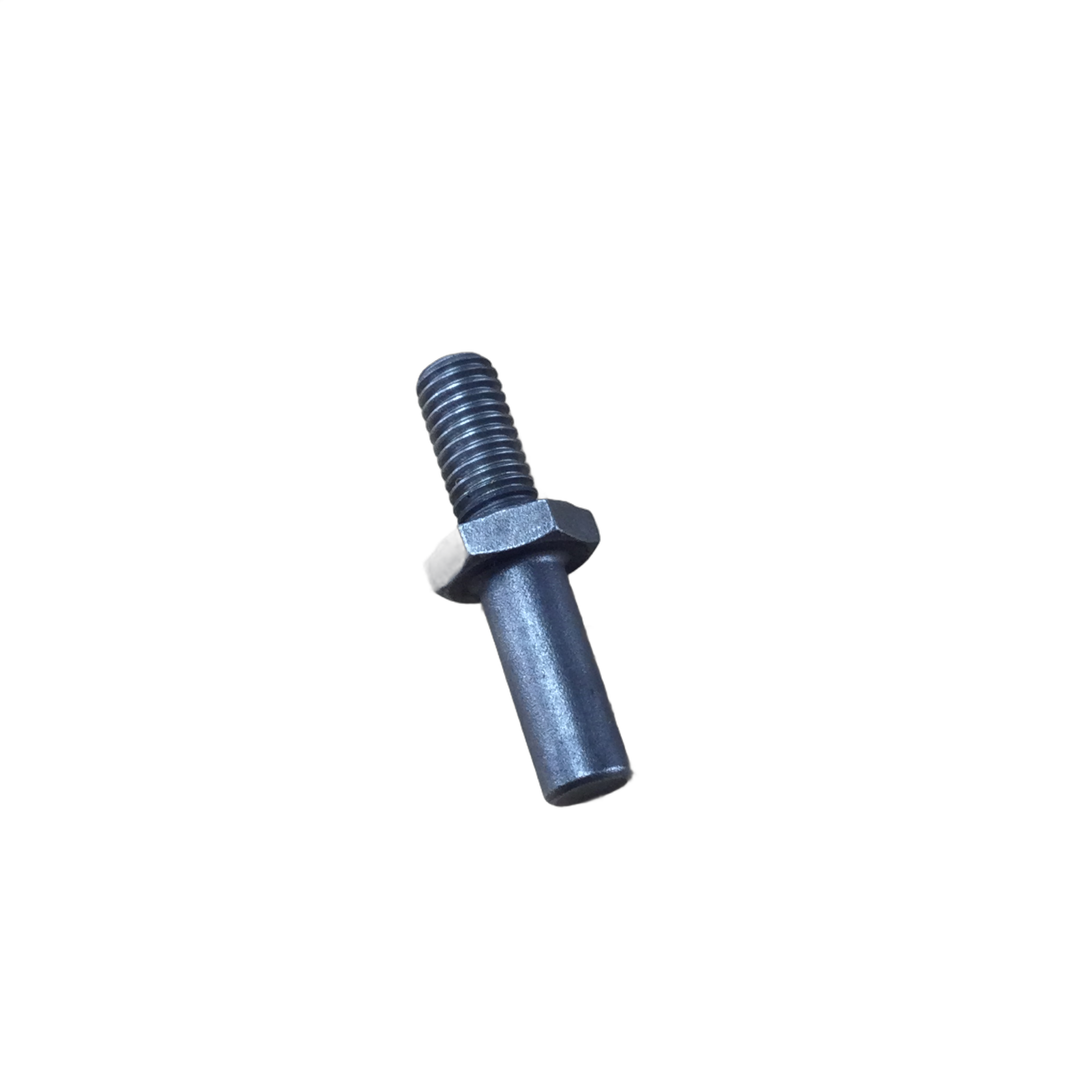 The Gearshift Return Spring Pin by Honda is a metal pin designed for Honda UTVs, featuring a hexagonal head with partial threading on one end and a smooth finish on the other, shown isolated on a white background.