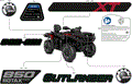 BODY - FEATURE DECALS - 2026 CAN AM OUTLANDER MAX 850 4X4 XT - CALI - FIERY RED METALLIC