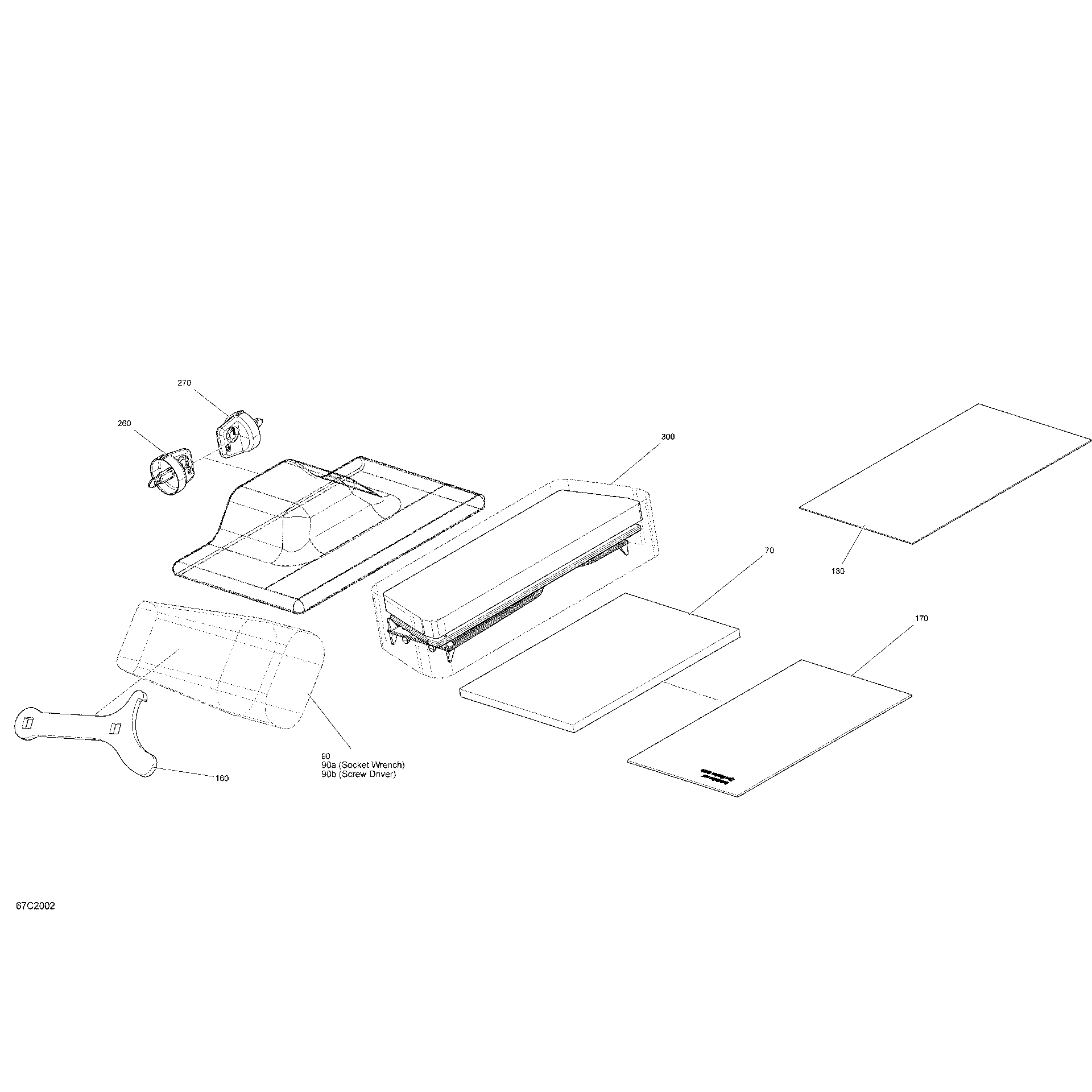 An Image of a Genuine Can-Am Parts Schematic Diagram showing the schematic - STORAGE TRAY
