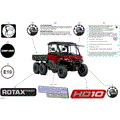 BODY - DECALS - 2024 CAN AM DEFENDER 6X6 HD10 LTD CAB - FIERY RED METALLIC - 67" WIDTH