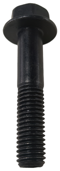 Black metal flange screw M12x60 with hex head and partially threaded shaft.