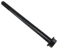 Long black metal screw flange bolt M12x175 with hexagonal head and threaded end.