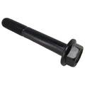 Black metal hex flange screw with partially threaded shaft and wide flange head.