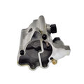 Cross-section view of a Polaris Oil Pump W/Jet (Includes 2-15), metallic OEM part showing internal chambers, bolts, and a small plastic piece, all against a plain white background.