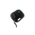 The Fuel Pump by Polaris is shown in black plastic with a grid pattern, silver bolts, green cap, and protruding tube on a white background, with a separate curved black hose included for easy replacement.
