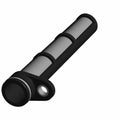 Black metal oil inlet scavenge screen with cylindrical mesh body and mounting hole.