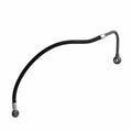 Black flexible oil line supply hose with metal fittings on both ends for Polaris vehicles.