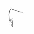 Gray molded transmission vent line hose with bent tube and curved connector end.