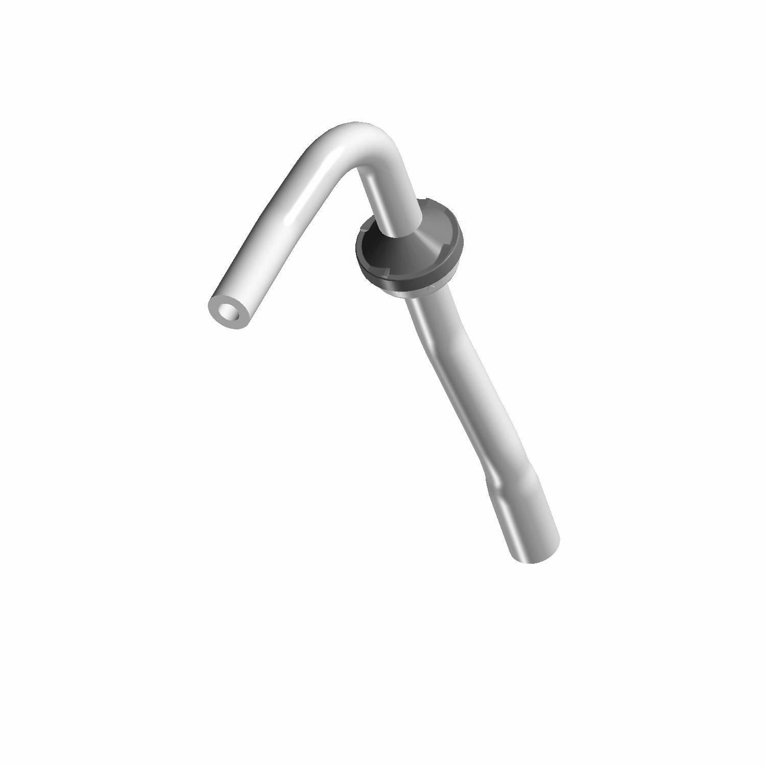Silver metal chamber to mag line tube with black rubber grommet, designed for Polaris RZR RS1 models.