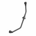 Black plastic purge tube with angled ends and flexible middle section for Polaris RZR models.