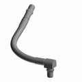 Black curved oil line hose with ribbed sections and a 90-degree angled connector end.