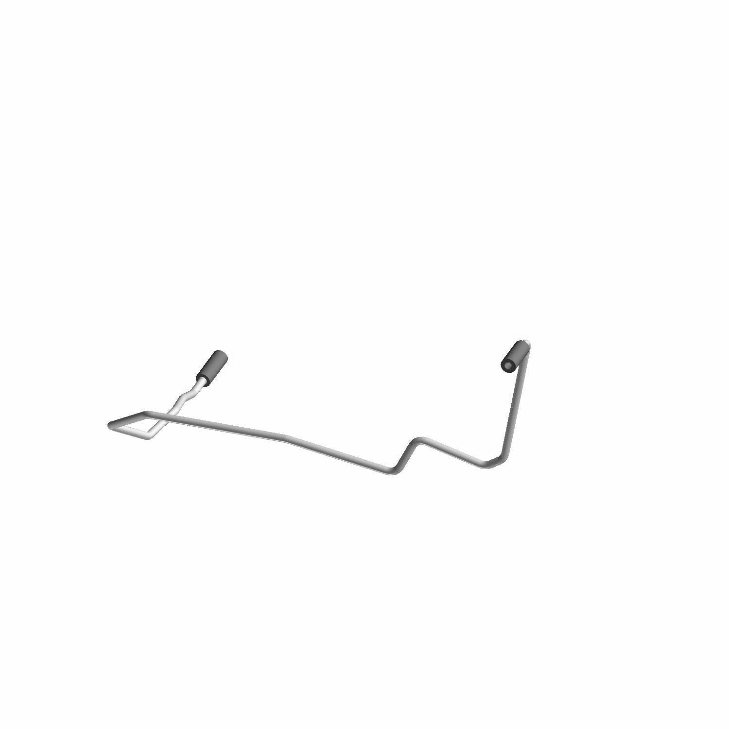Metal vent line with two angled fittings at each end for Polaris Ranger XD 1500 models.
