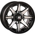 HL10 Wheel - Rear Gloss Black Machined 12x7 with Bolt-In Center Cap by High Lifter