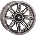 HL22 Wheel - 14x7 Gun Metal Gray with Machined Finish by High Lifter