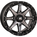 HL10 Wheel - 14x7 Matte Black/Smoke with Factory Valve Stem and Bolt-in Center Cap by High Lifter