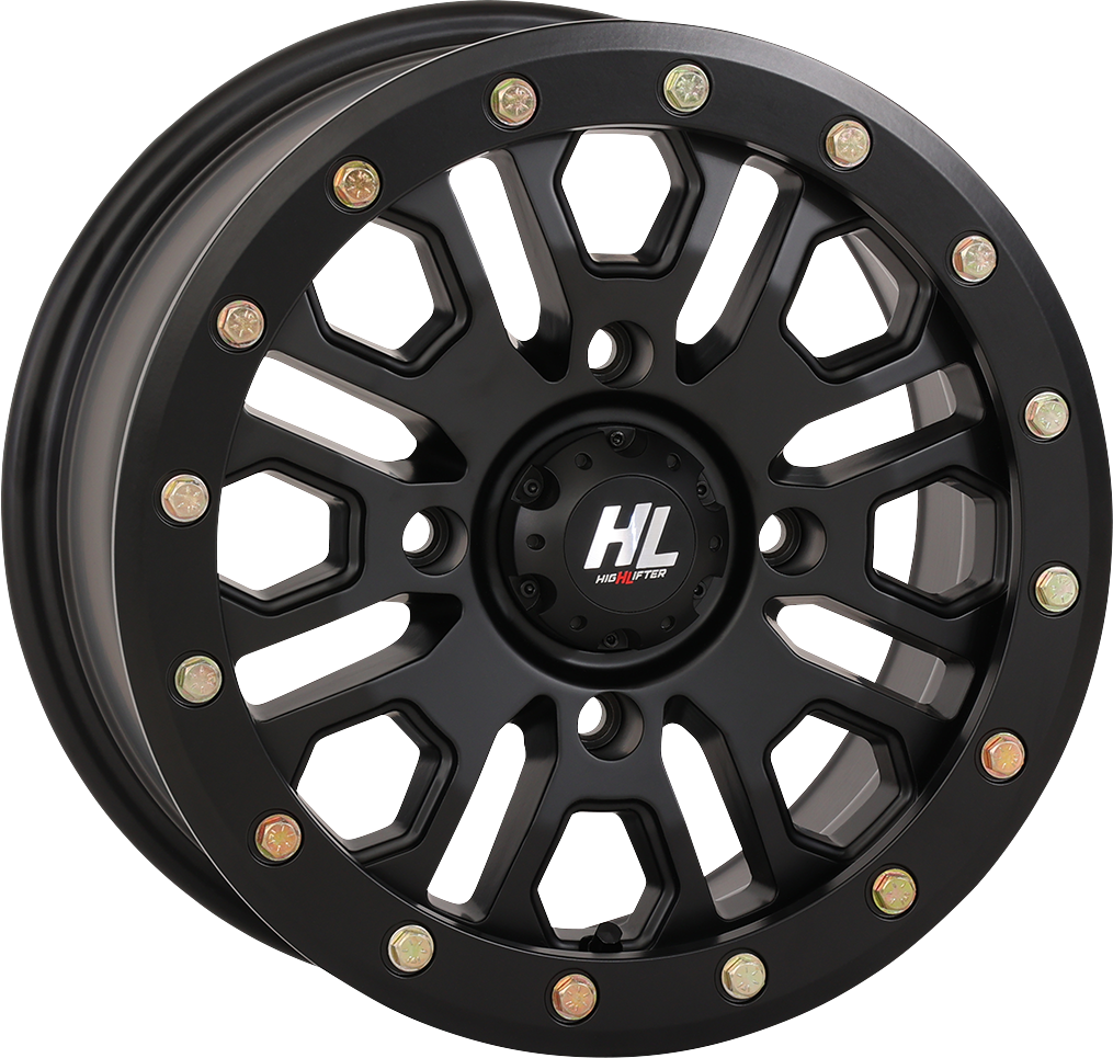 High Lifter HL23 Beadlock Wheel - 14x7 Matte Black, 5+2 Offset, 4/137 Bolt Pattern