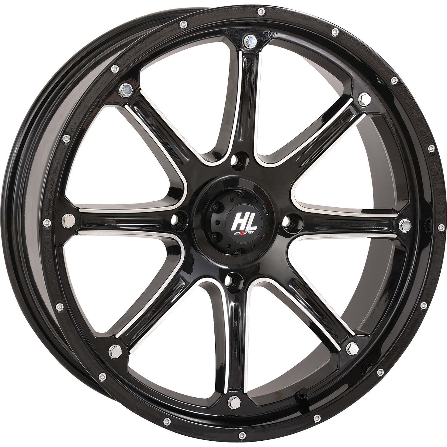 HIGH LIFTER HL4 20x6.5 Gloss Black Machined Wheel with Factory Valve Stem * 4/137 Bolt Pattern