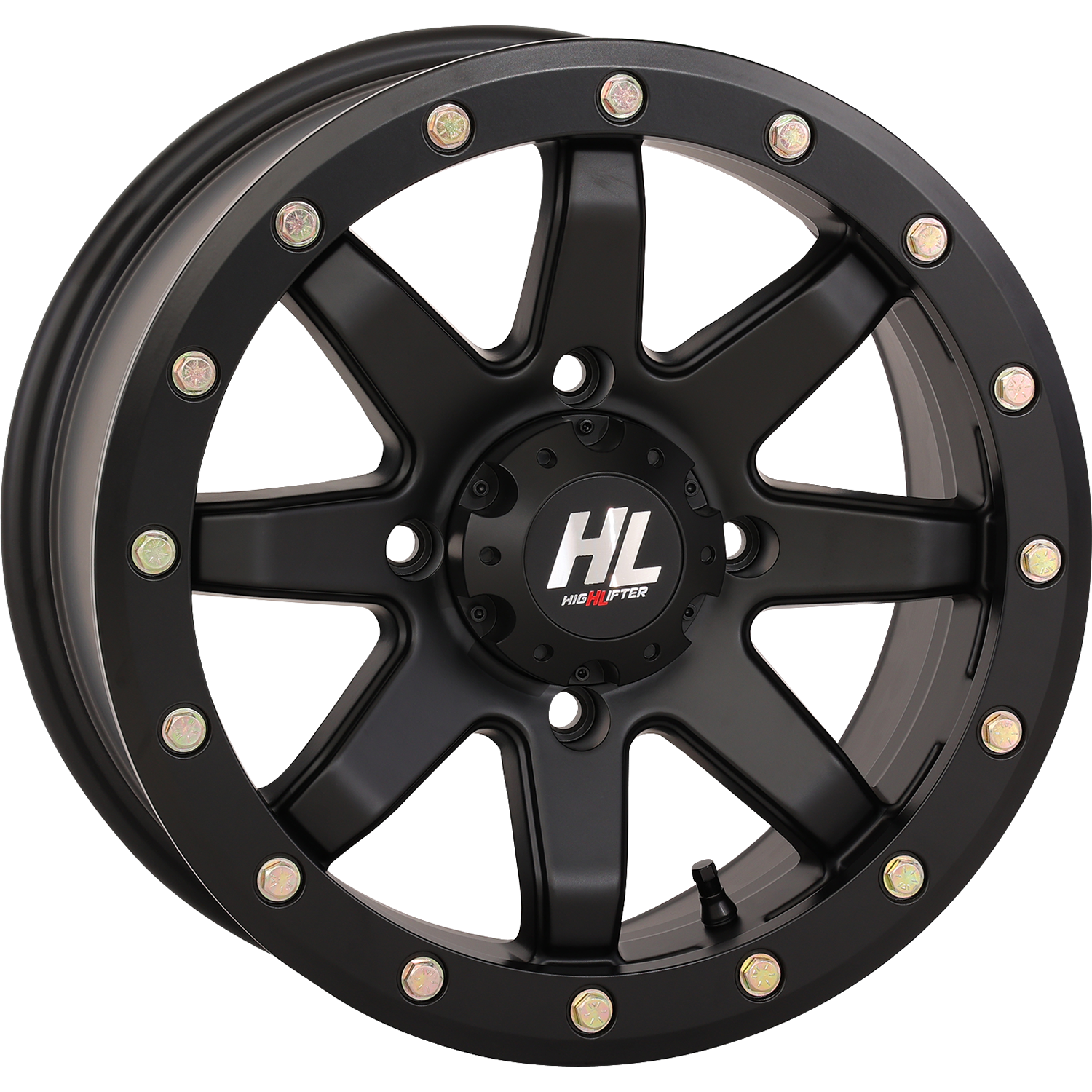 HIGH LIFTER HL9 Beadlock Wheel - 14x7 Matte Black for Front and Rear Vehicles