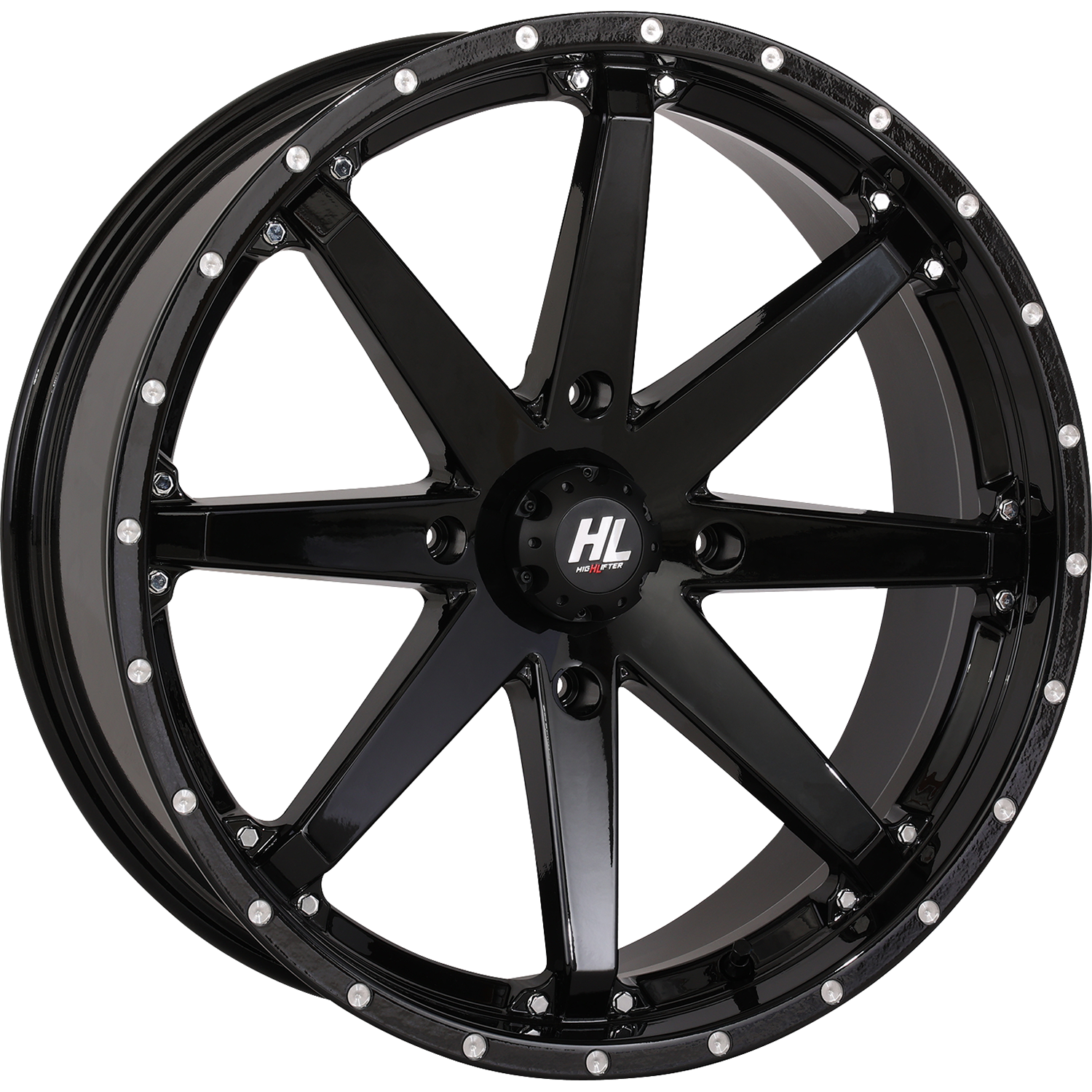 HIGH LIFTER HL10 15x7 Gloss Black Wheel with Factory-Installed Valve Stem and Lifetime Warranty